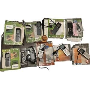 Philips VoiceTracer Audio Recorders Lot of 9 Tested